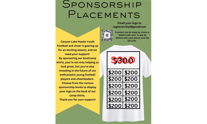 T-Shirt Sponsors Wanted!